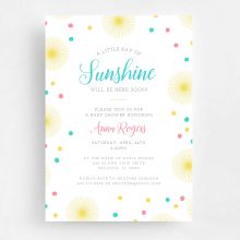 You Are My Sunshine Baby Shower Invitation - Front