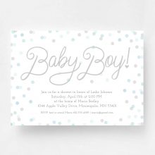 Sweet Baby Boy Baby Shower Invitation - Front
