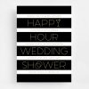 Happy Hour Wedding Shower Front - Black and Gold