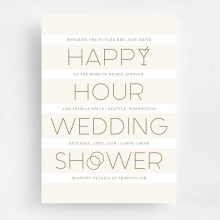 Happy Hour Wedding Shower Front - Champagne