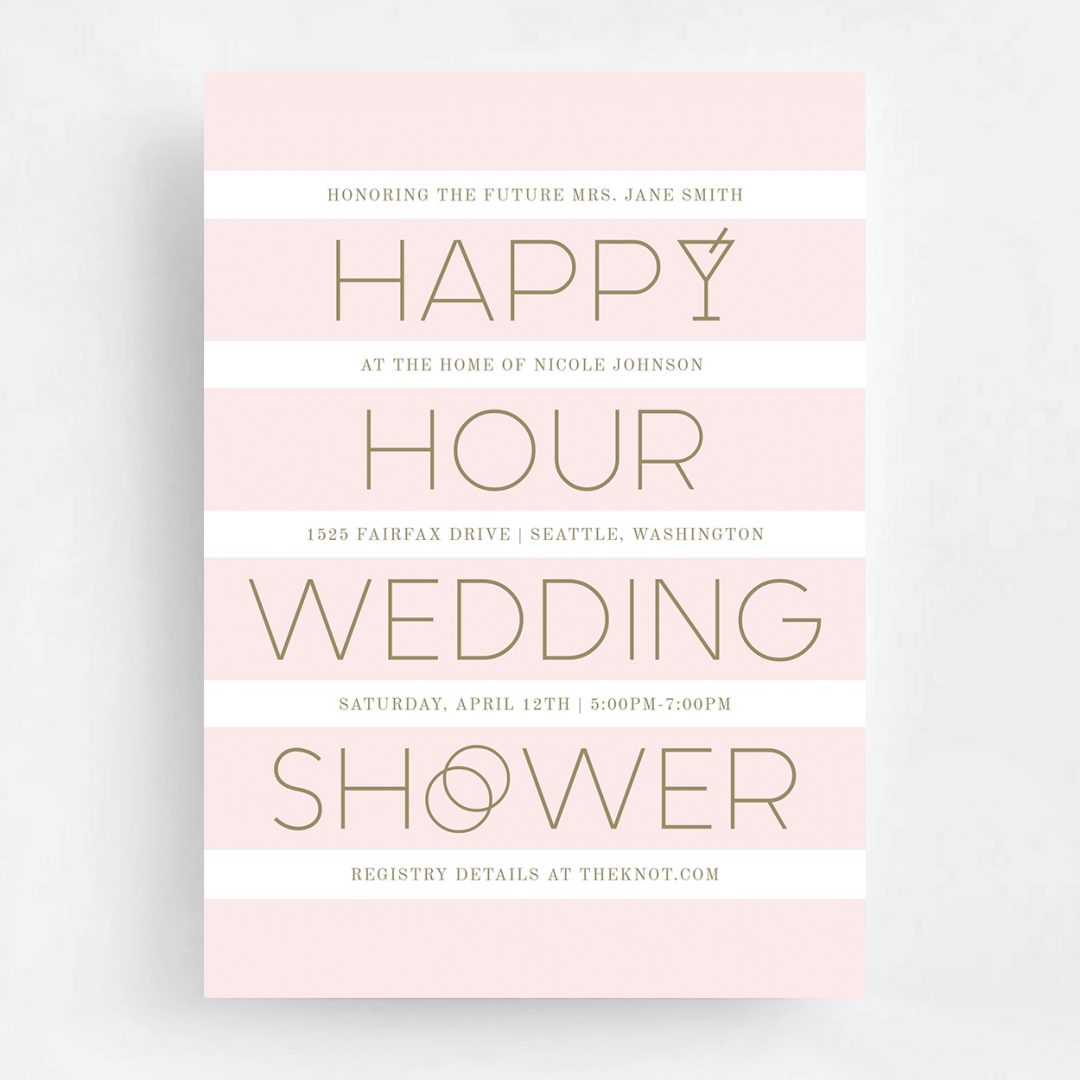 Happy Hour Wedding Shower Invitation Live Party Love