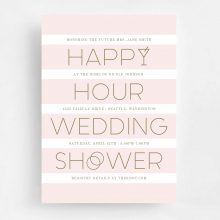 Happy Hour Wedding Shower Front - Rose Gold