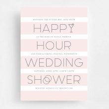 Happy Hour Wedding Shower Front - Rose and Grey